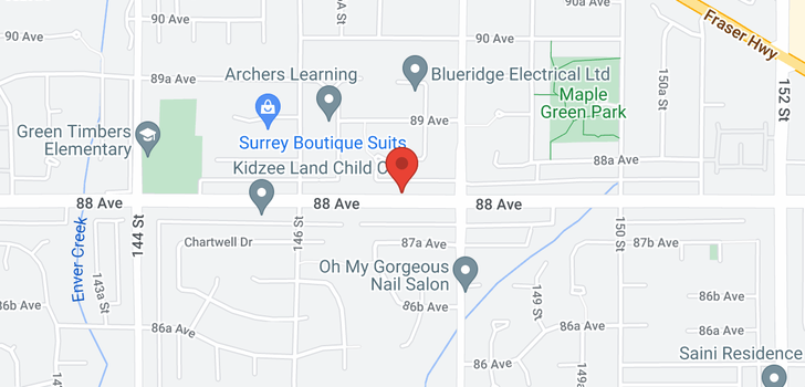 map of 14725 88 AVENUE